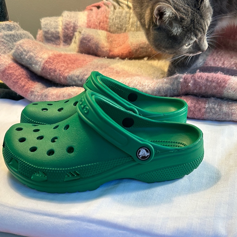 Crocs Classic Green Clog Slip-On for Reptile Care
